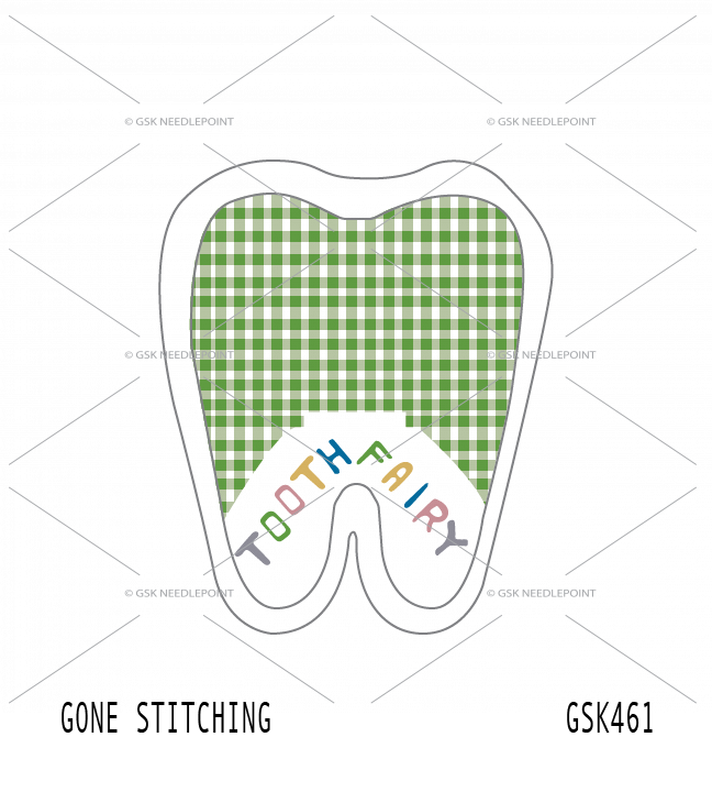 Green Checked Tooth Fairy Pillow