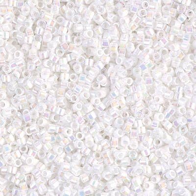 Delica Bead Opaque Pearl White Luster AB DB202