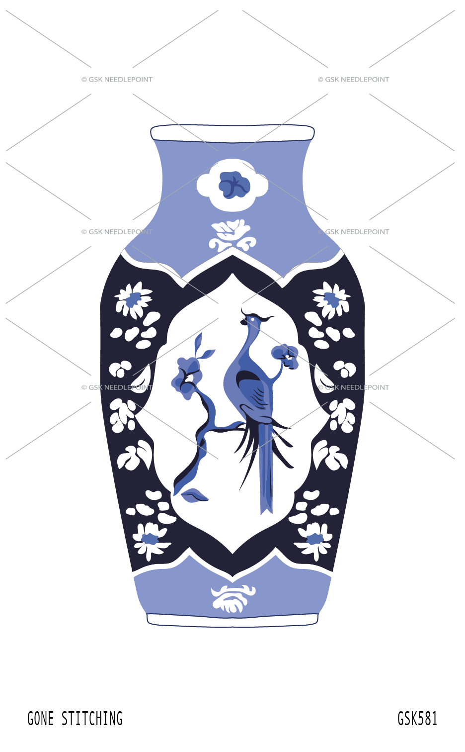 Flowers and Bird Vase