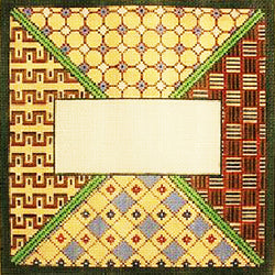 Yellow Red Geometric Tefillin