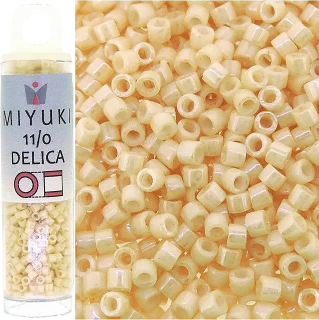 Delica Bead Opaque Light Beige Glazed Luster DB204