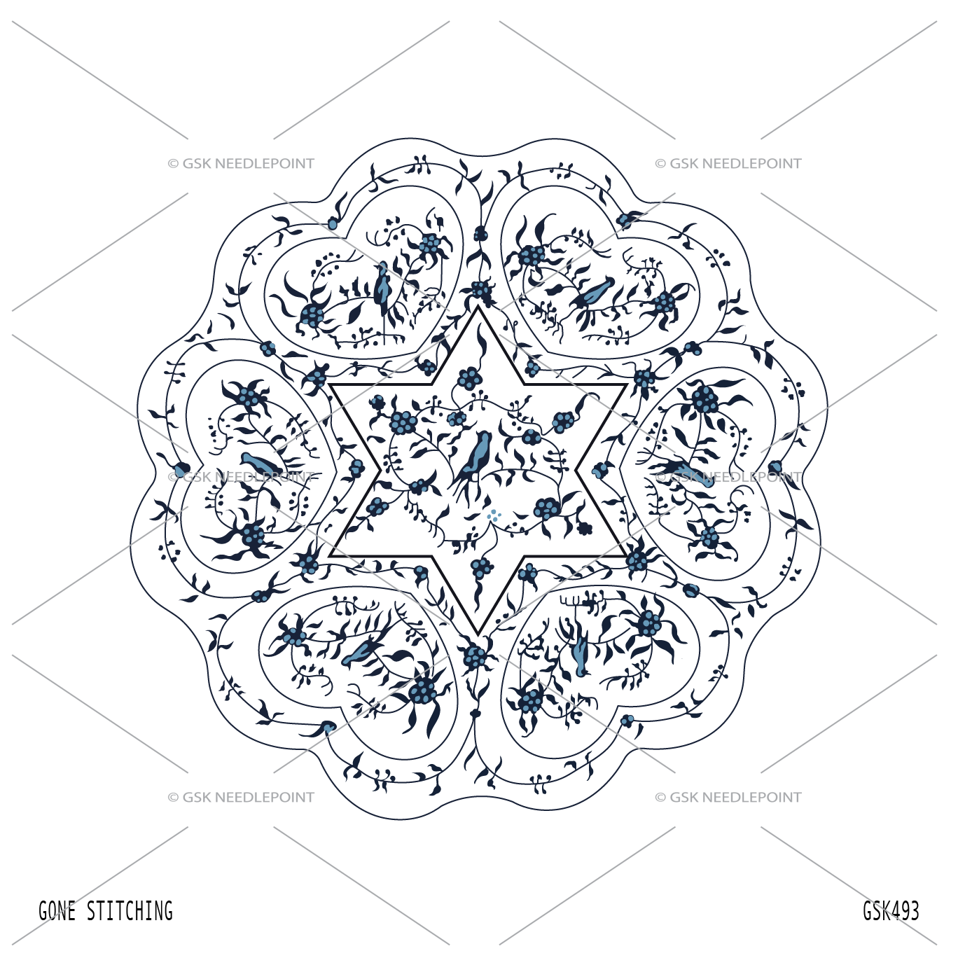 Blue Bird Challah Cover