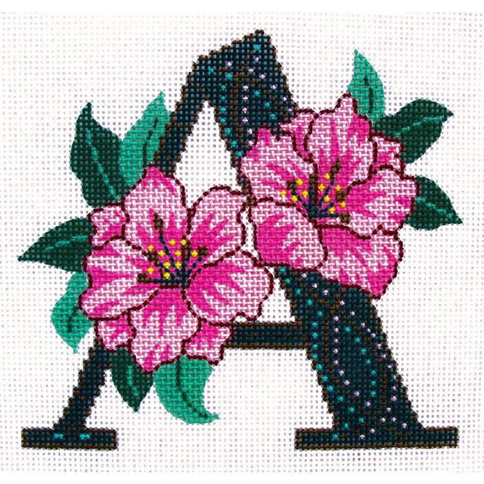 Floral Alphabet Letter A