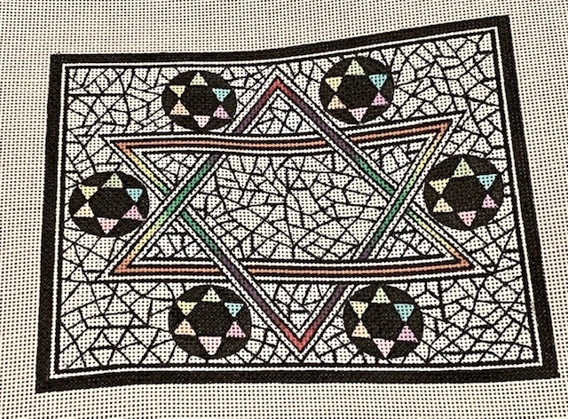 Star in stained glass tefillin