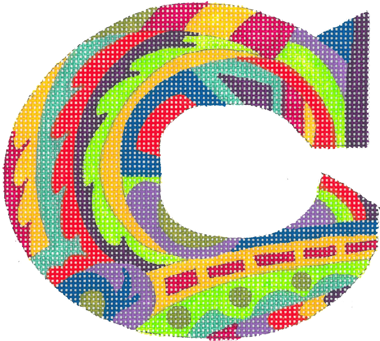 Designer Inspired Initials Letter C