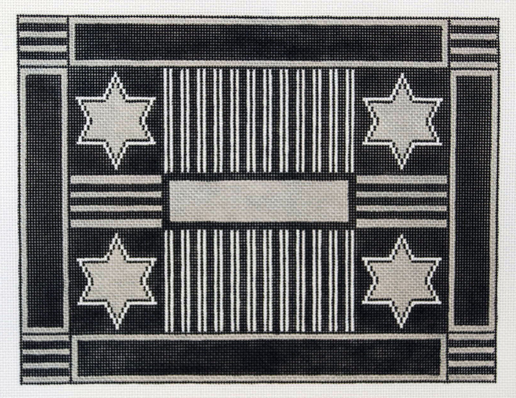 Four Stars, Black and White Tefillin Bag