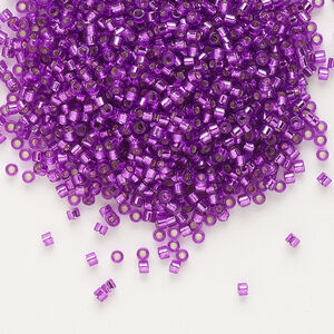 Delica Beads Transparent Silver Lined Red Violet DB1345