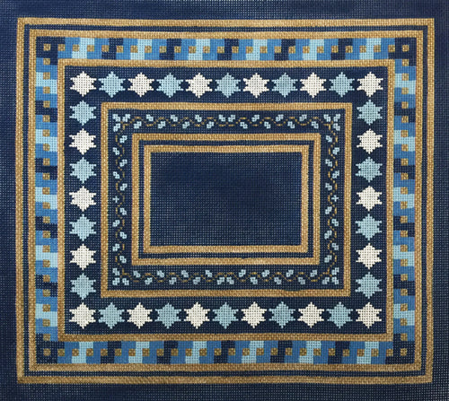 Tri Blue S Trim Blue Center Tallit