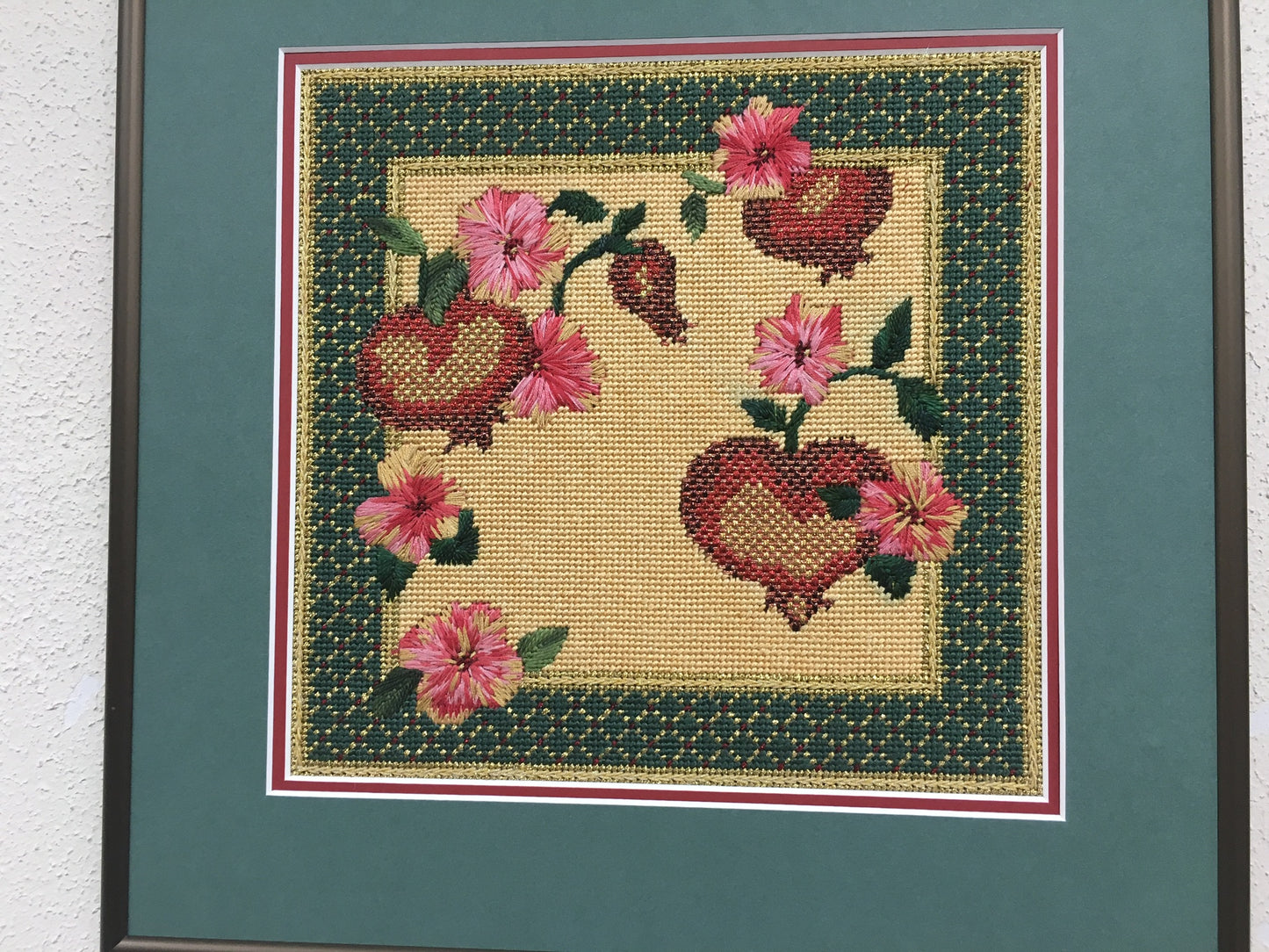 Pomegranates with Flowers