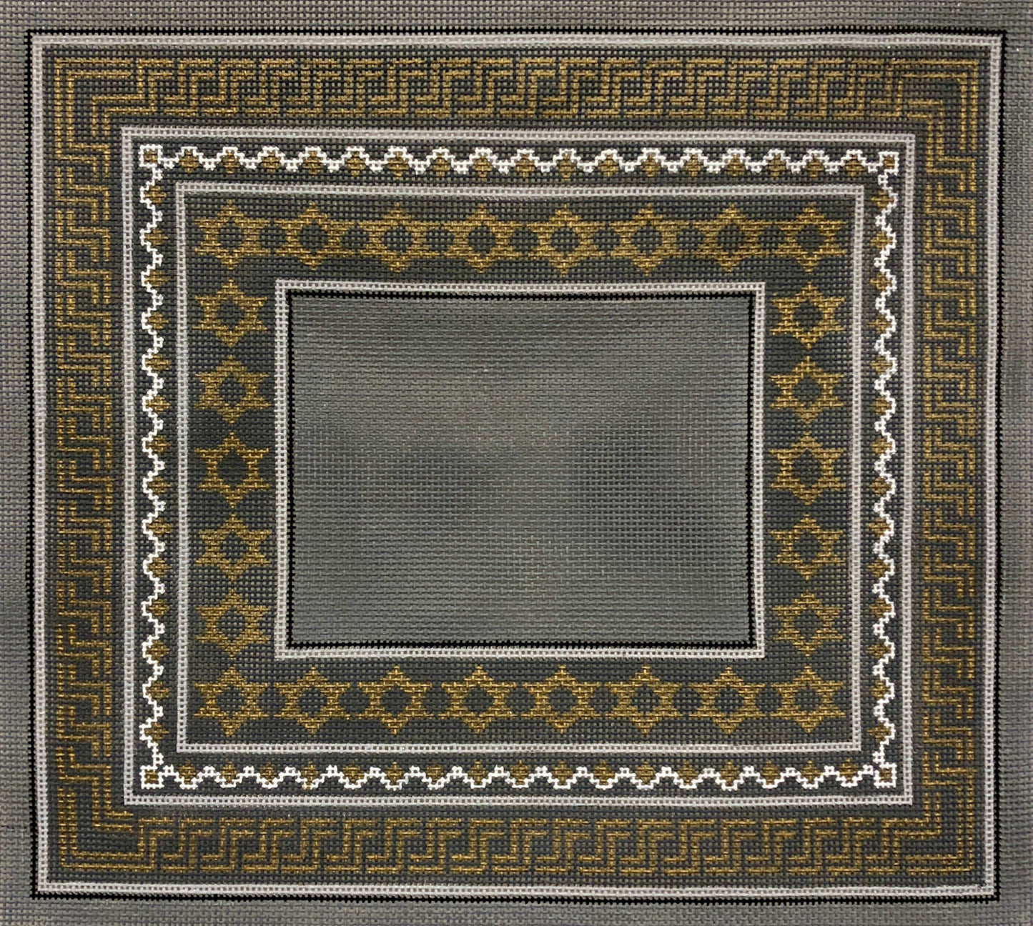 Star of David on Gray Tallit