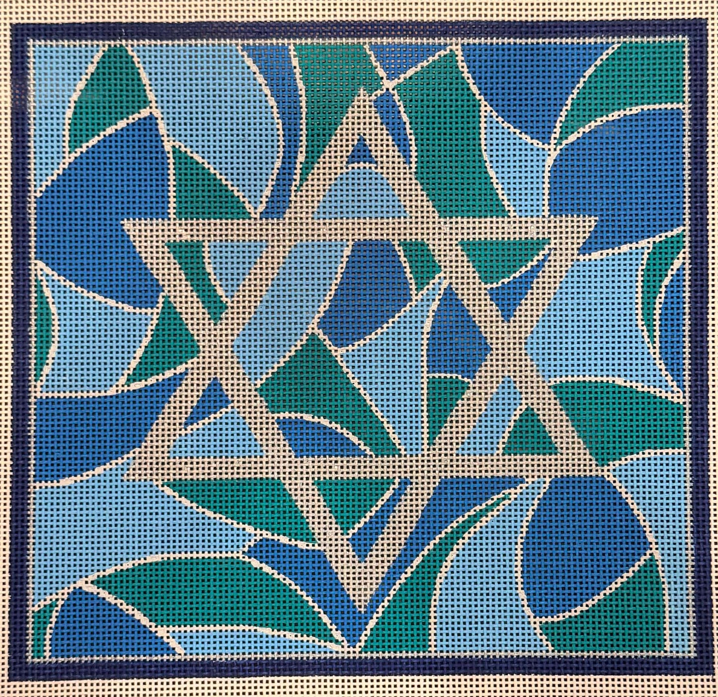 Blue and Green Stained Glass Tefillin by Shelbi