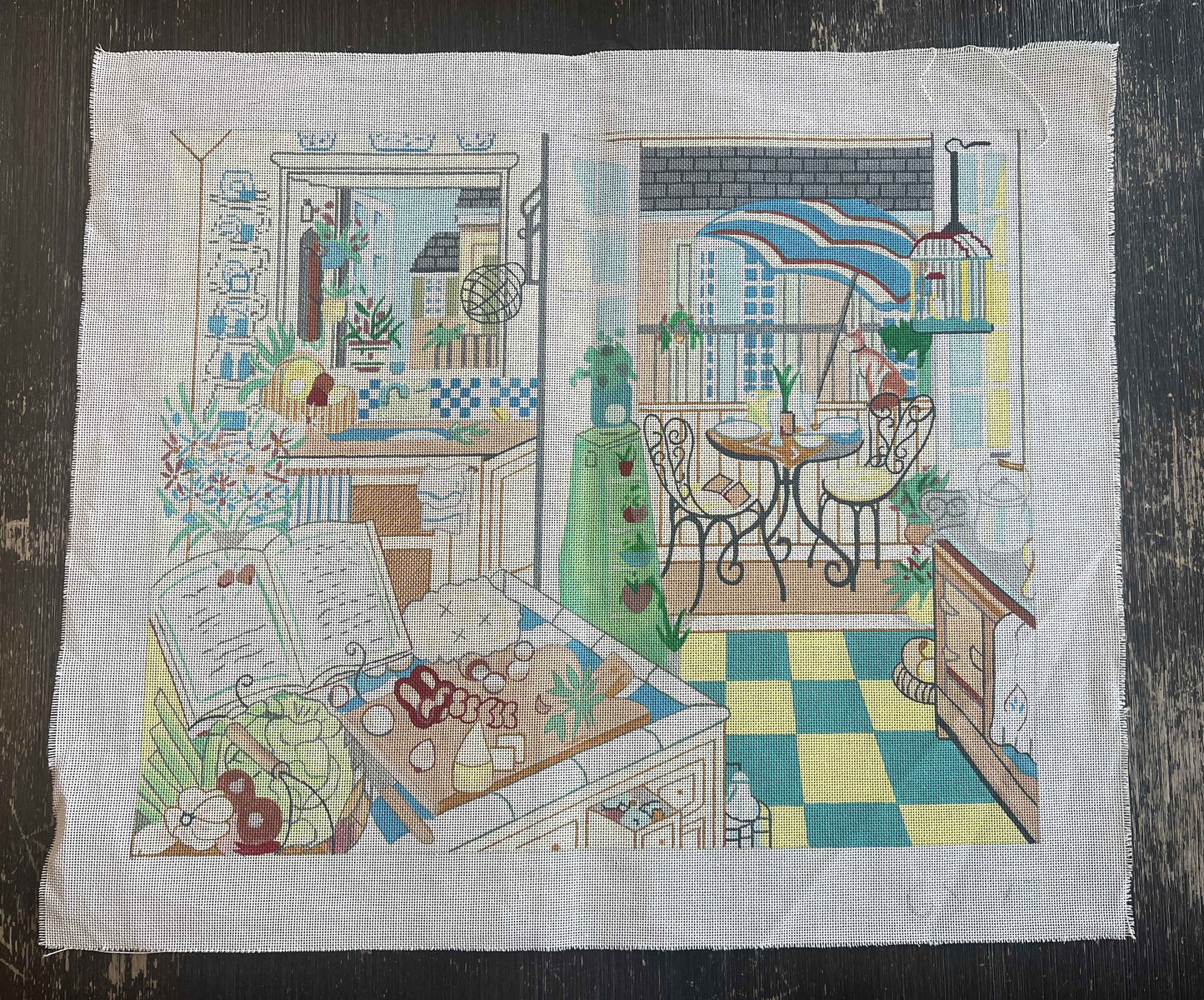 Vintage Canvas - Home Scene