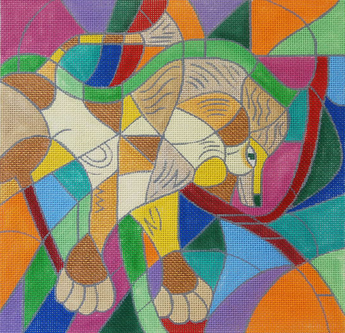 Stained glass lion tallit