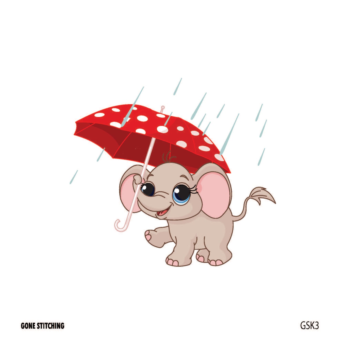 Elephant with an umbrella