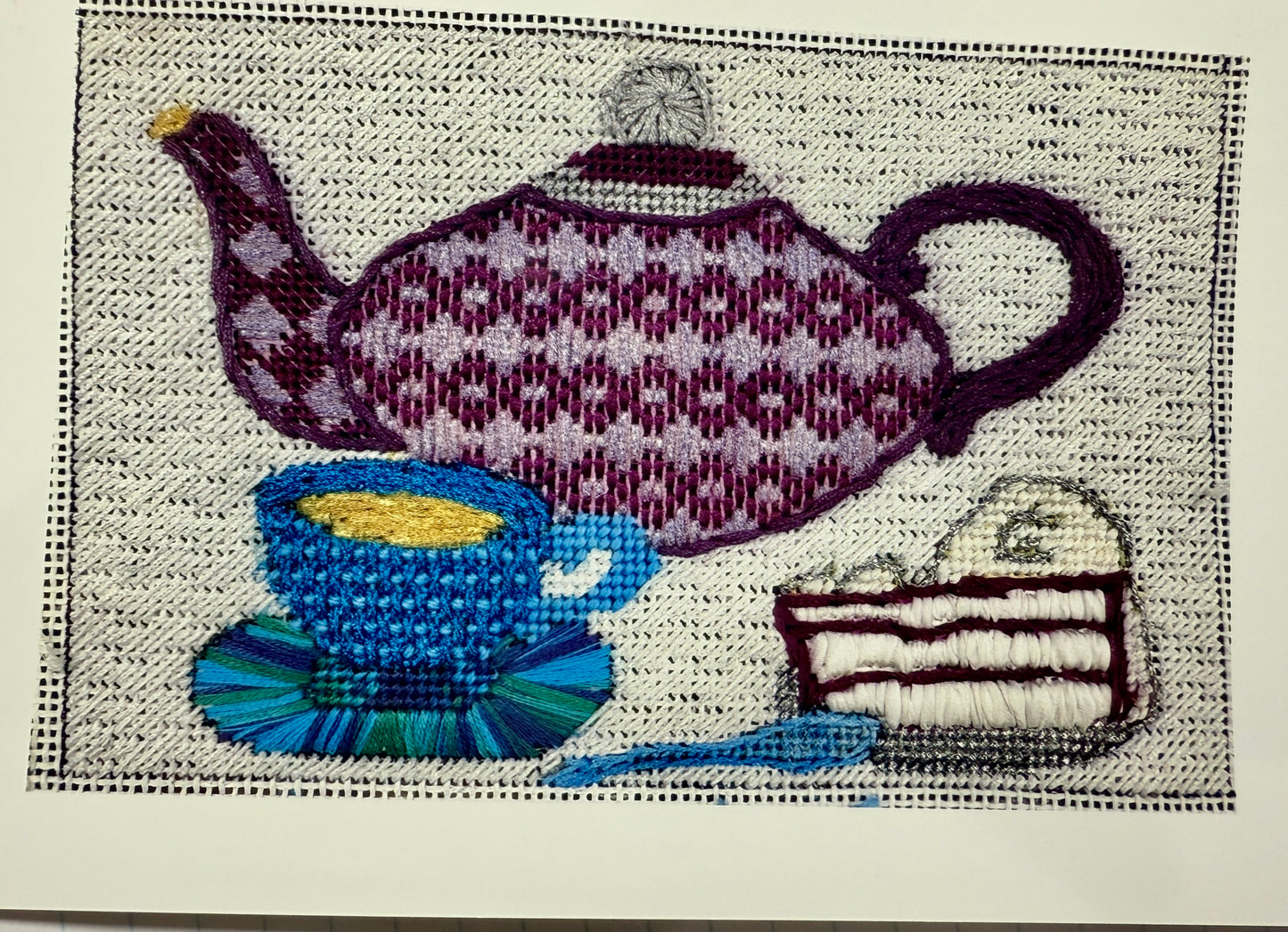 Tea pot and cake for a tray