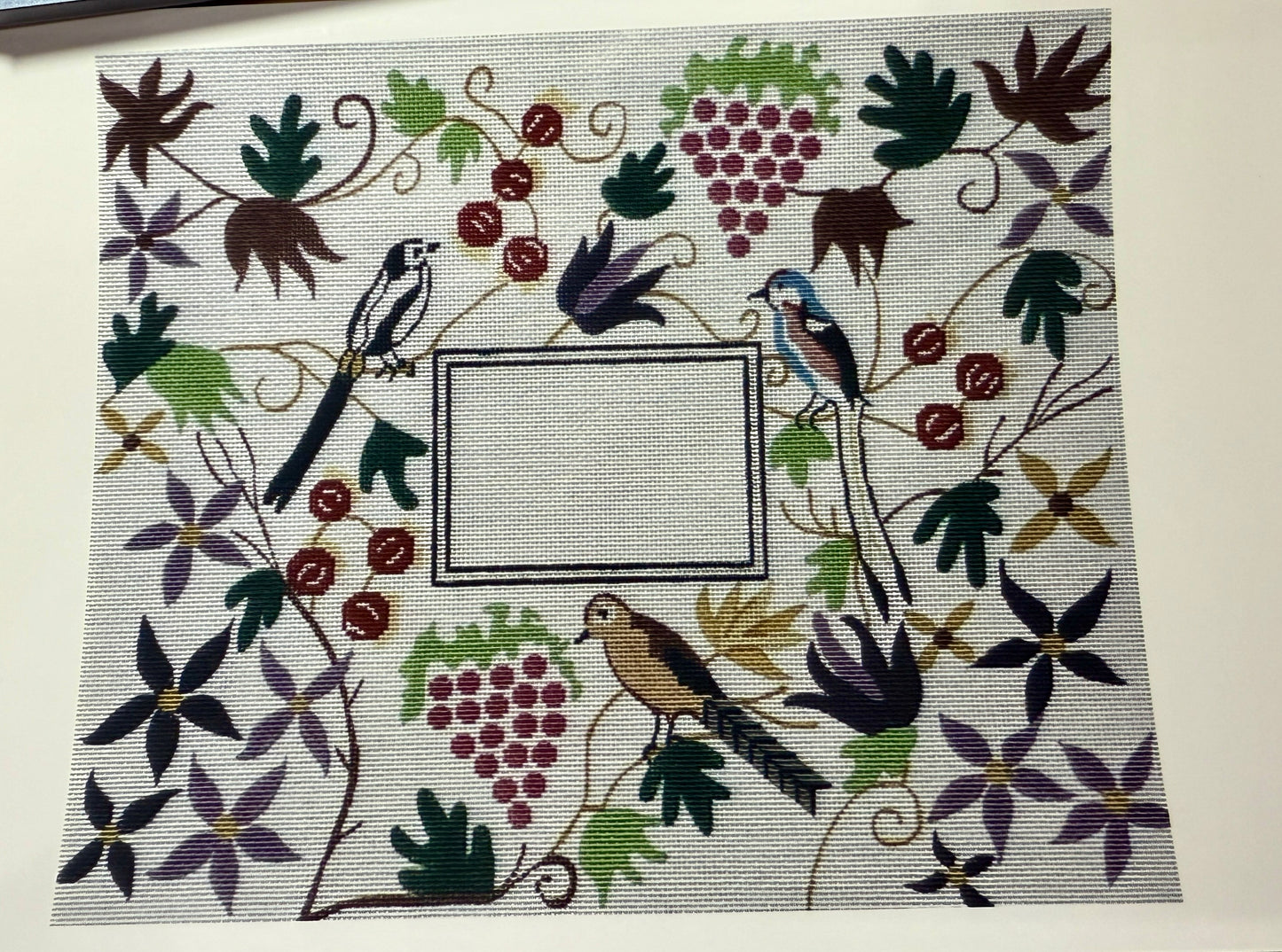 Birds and Berries Challah Cover