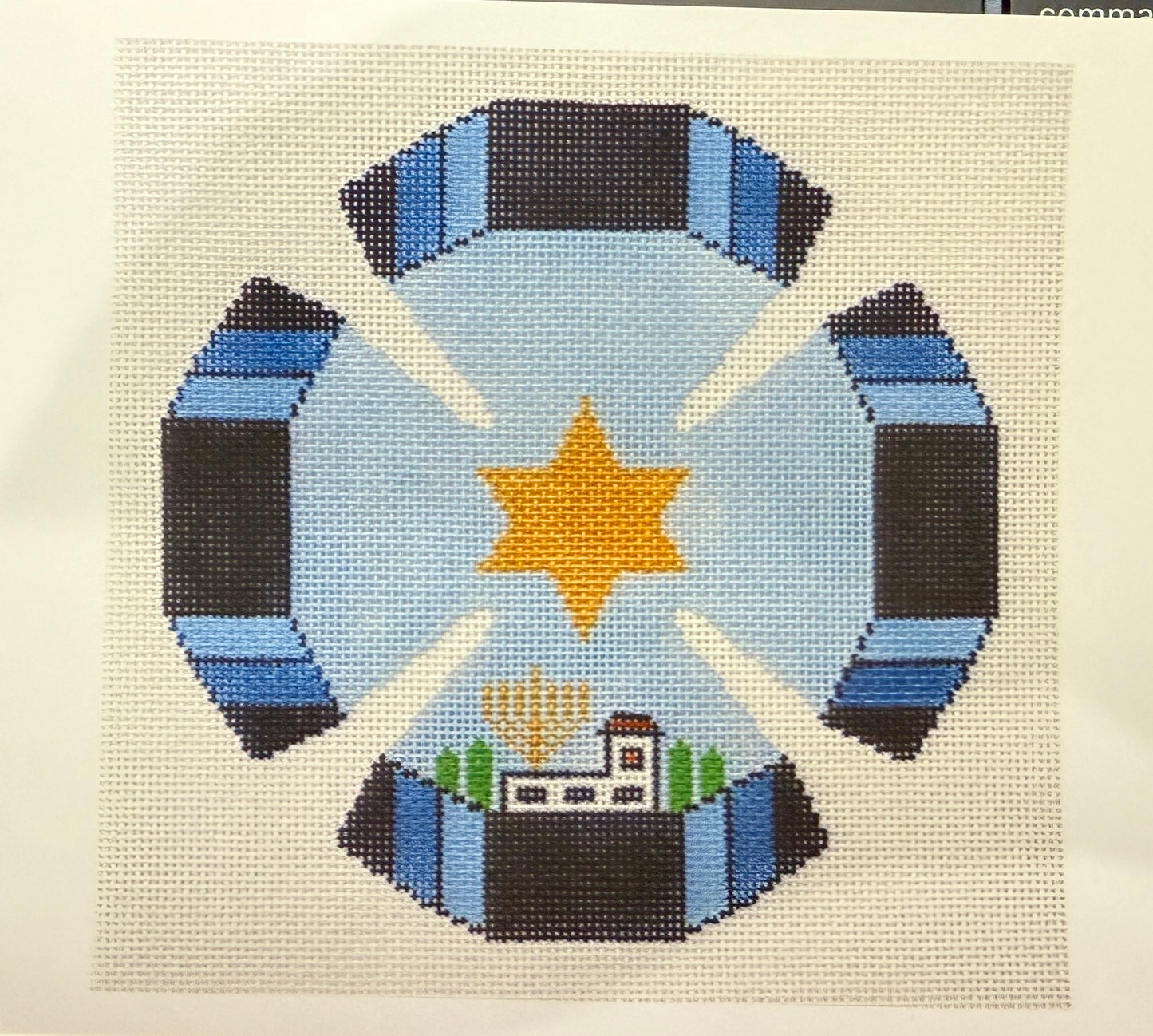 Star Over Jerusalem Kippa