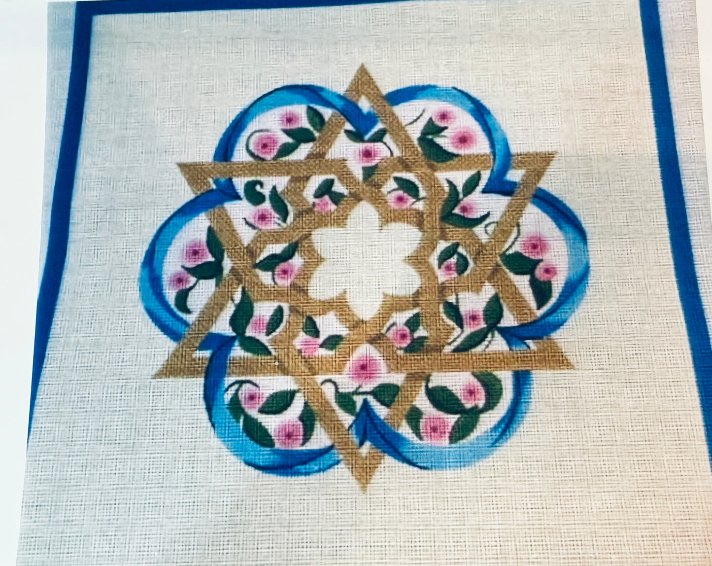 Challah Cover Flower and Star