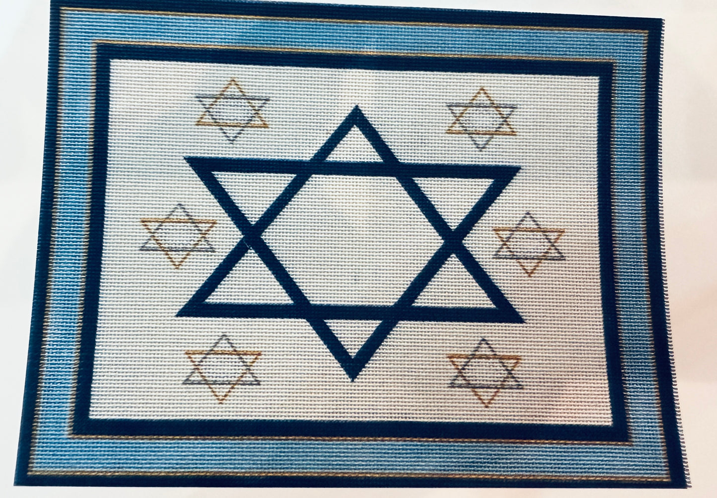 6 metallic stars tallit UV printed