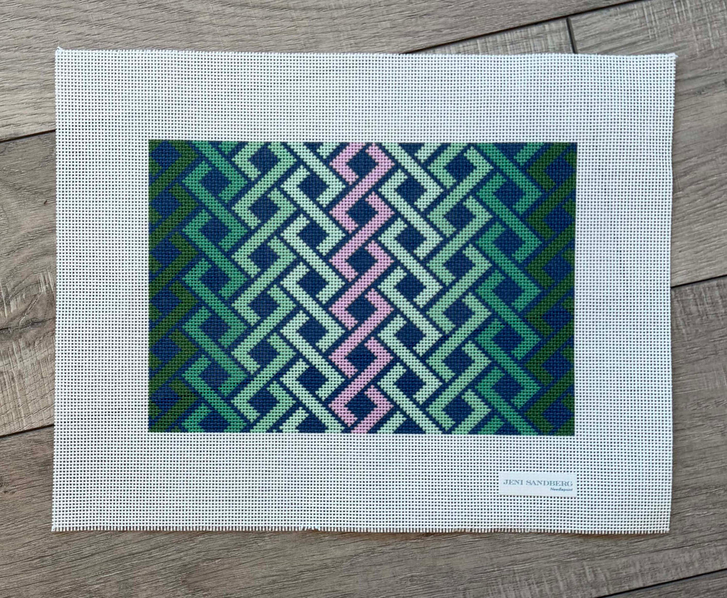 Hicks Braid Clutch - Pink and Shades of Green by Jeni Sandberg