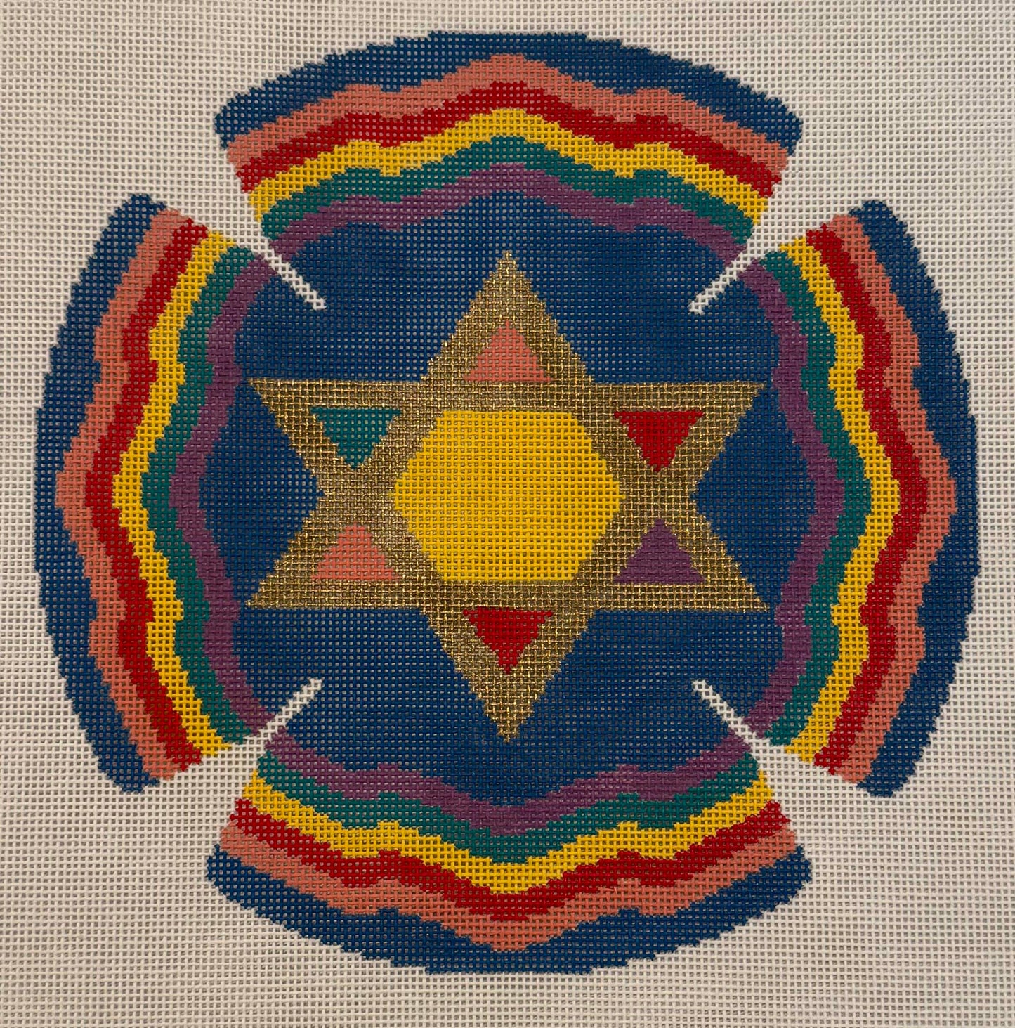 Rainbow Circle Kippa by Tanya