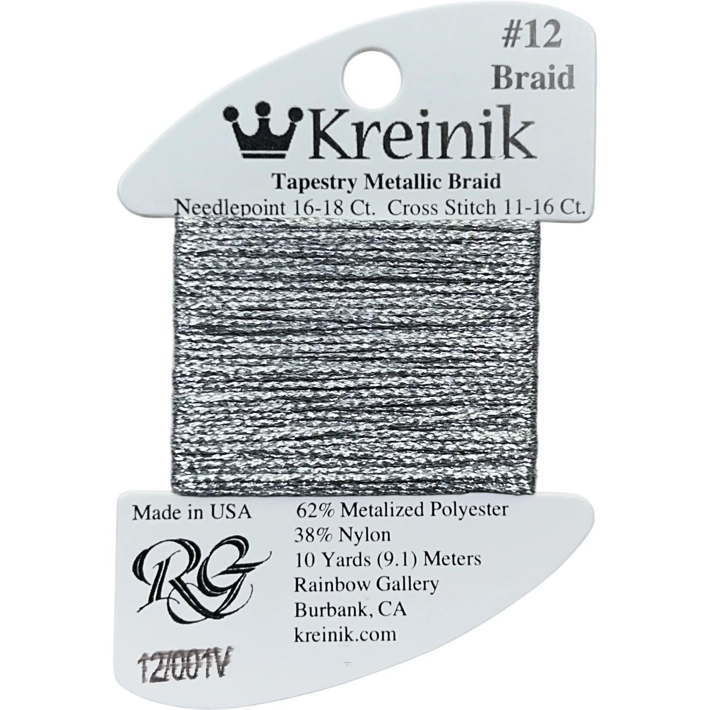 Kreinik Vintage Silver in #12 001V