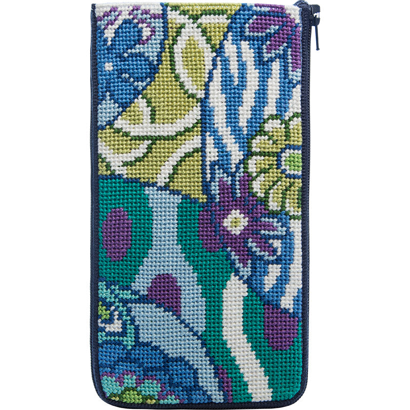 Imari Abstract Eyeglass Case Stitch & Zip