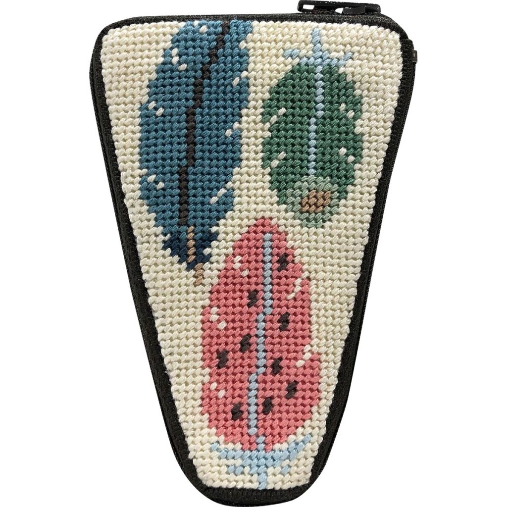 Feathers Scissor Case Stitch & Zip