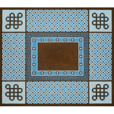 Blue and Brown Diamonds Tefillin