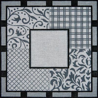 Black, White & Grey Patch Tefillin Bag