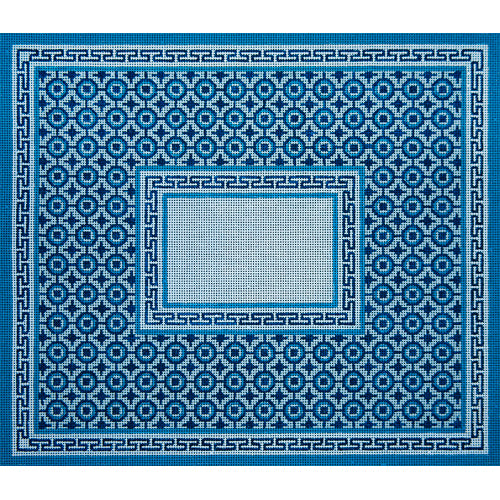 Small Blue Tiles and Greek Key Tefillin