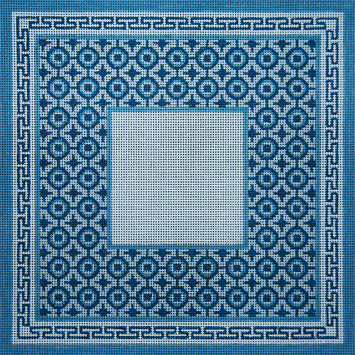 Blue Tiles and Greek Key Talllit