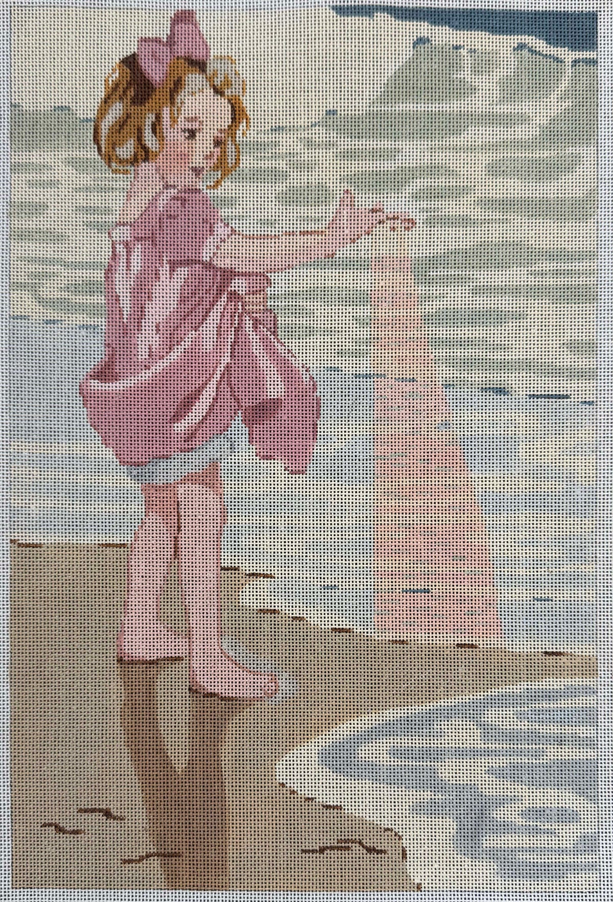 Vintage Aviva Canvas - Playing with Sand