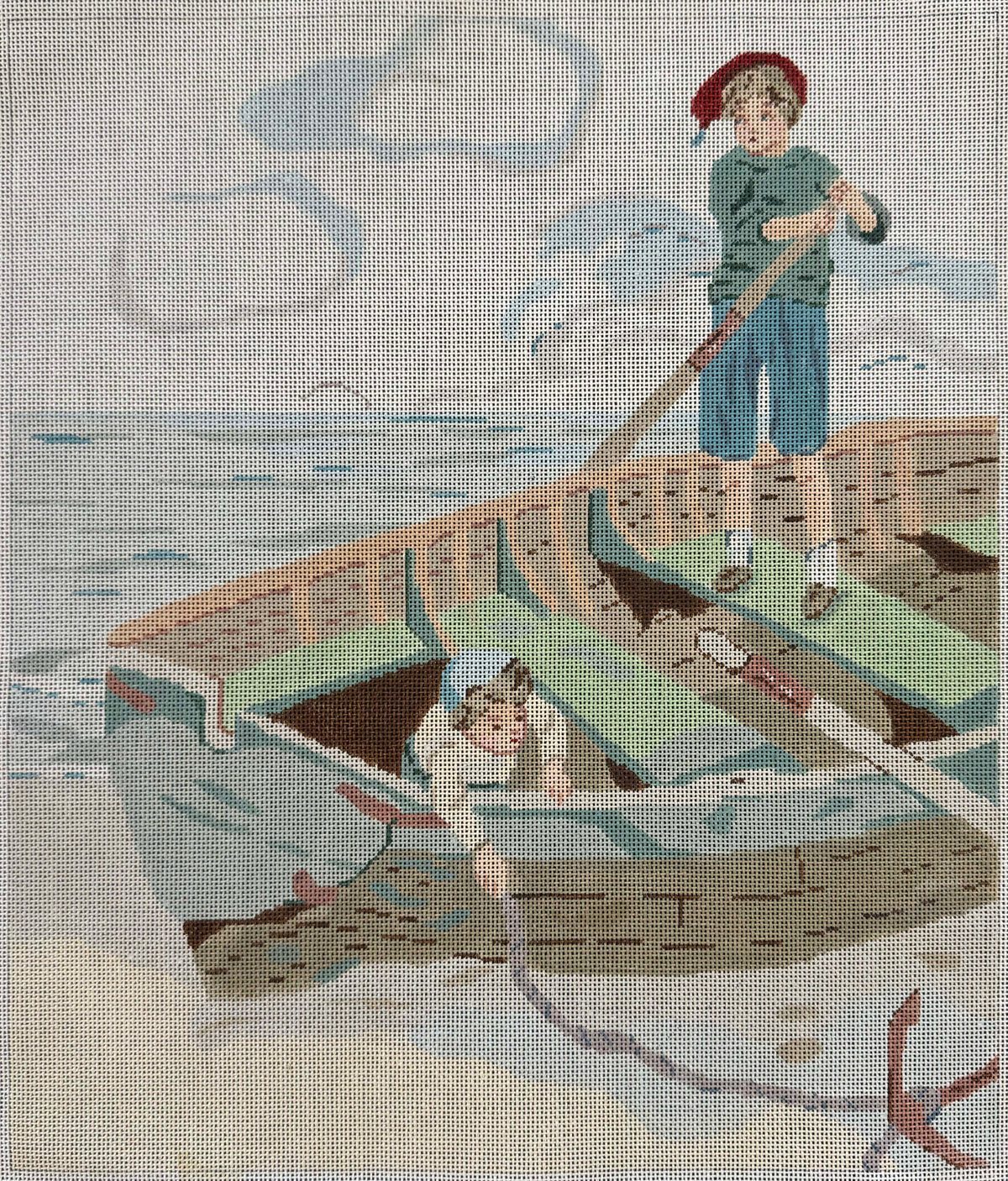Vintage Aviva Canvas - Boat and Anchor