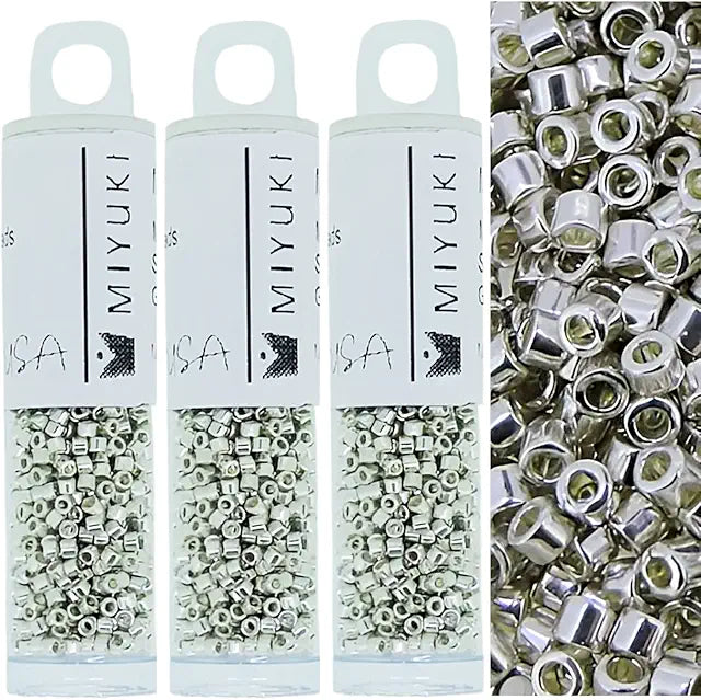 Delica Beads Galvanized Silver DB035