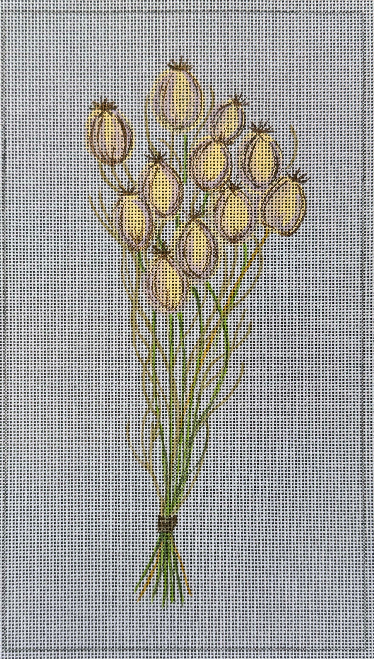 Vintage Canvas - Dried Nigella on Lavender