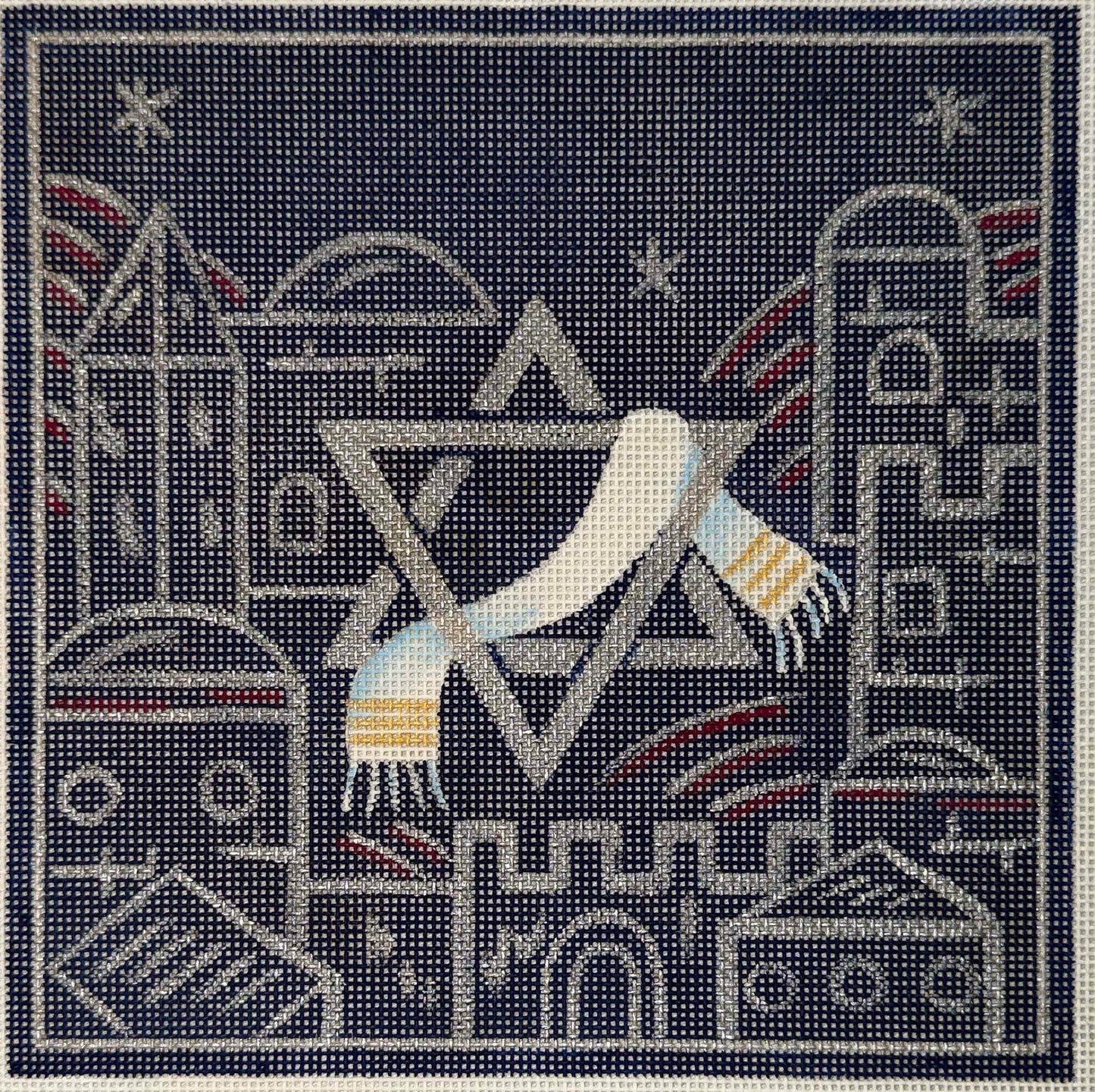 Blue Jerusalem Tefillin by Shelbi