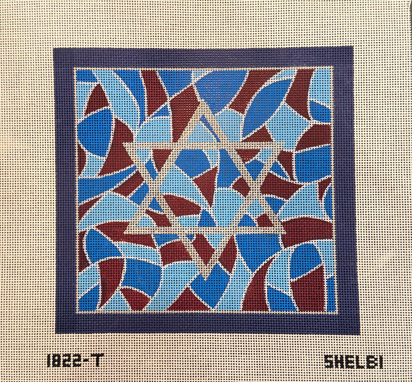 Blue and Red Stained Glass Tefillin by Shelbi (Copy)