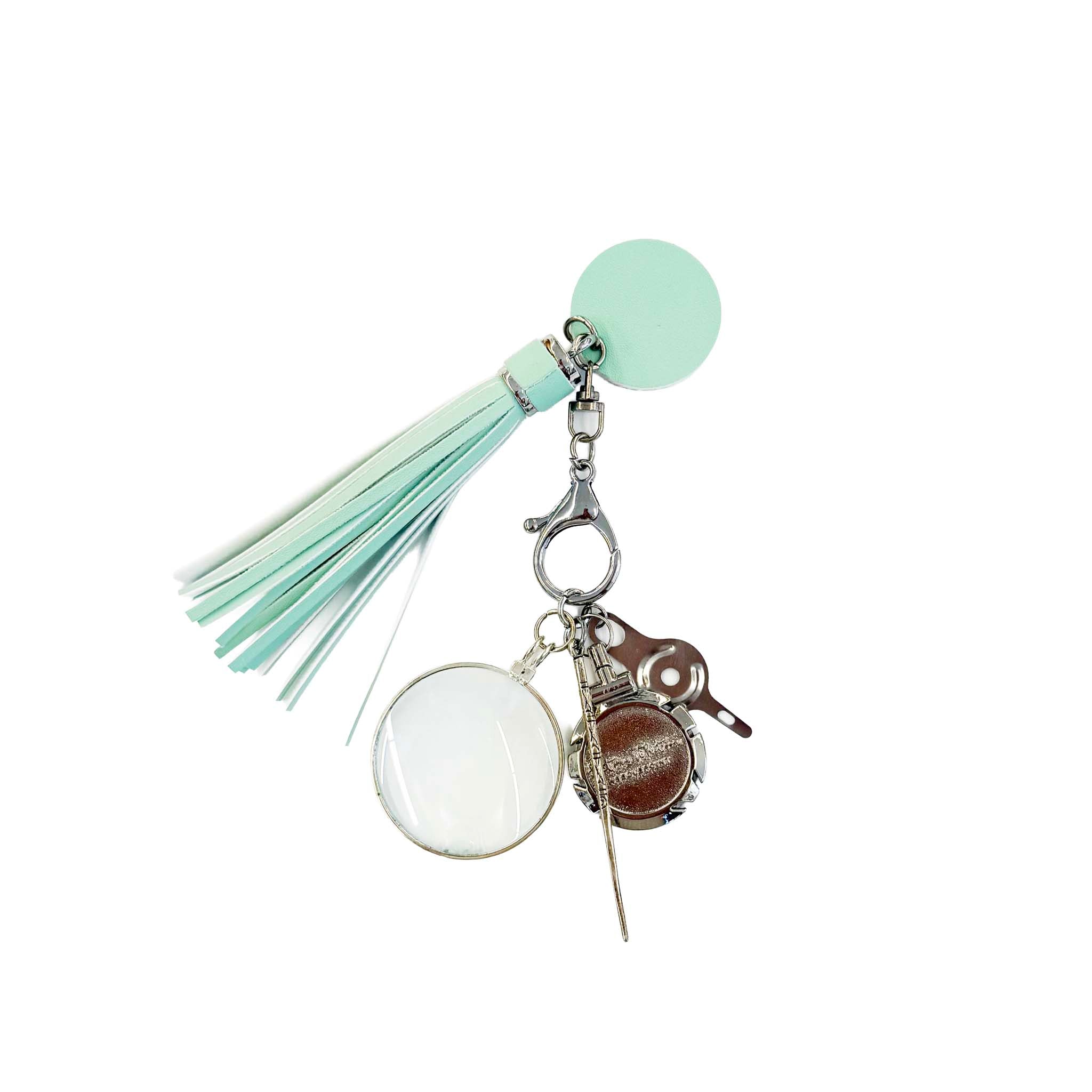 Leather Tassel with Tools from Victoria Whitson - Mint Green