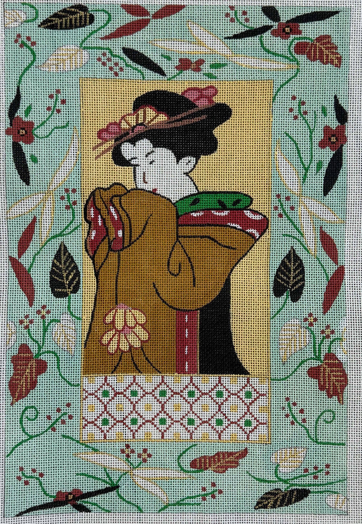 Canvas collection with Asian women - 13 count