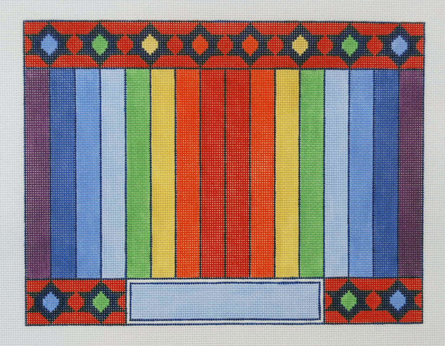 Rainbow Stripes and Stars tallit