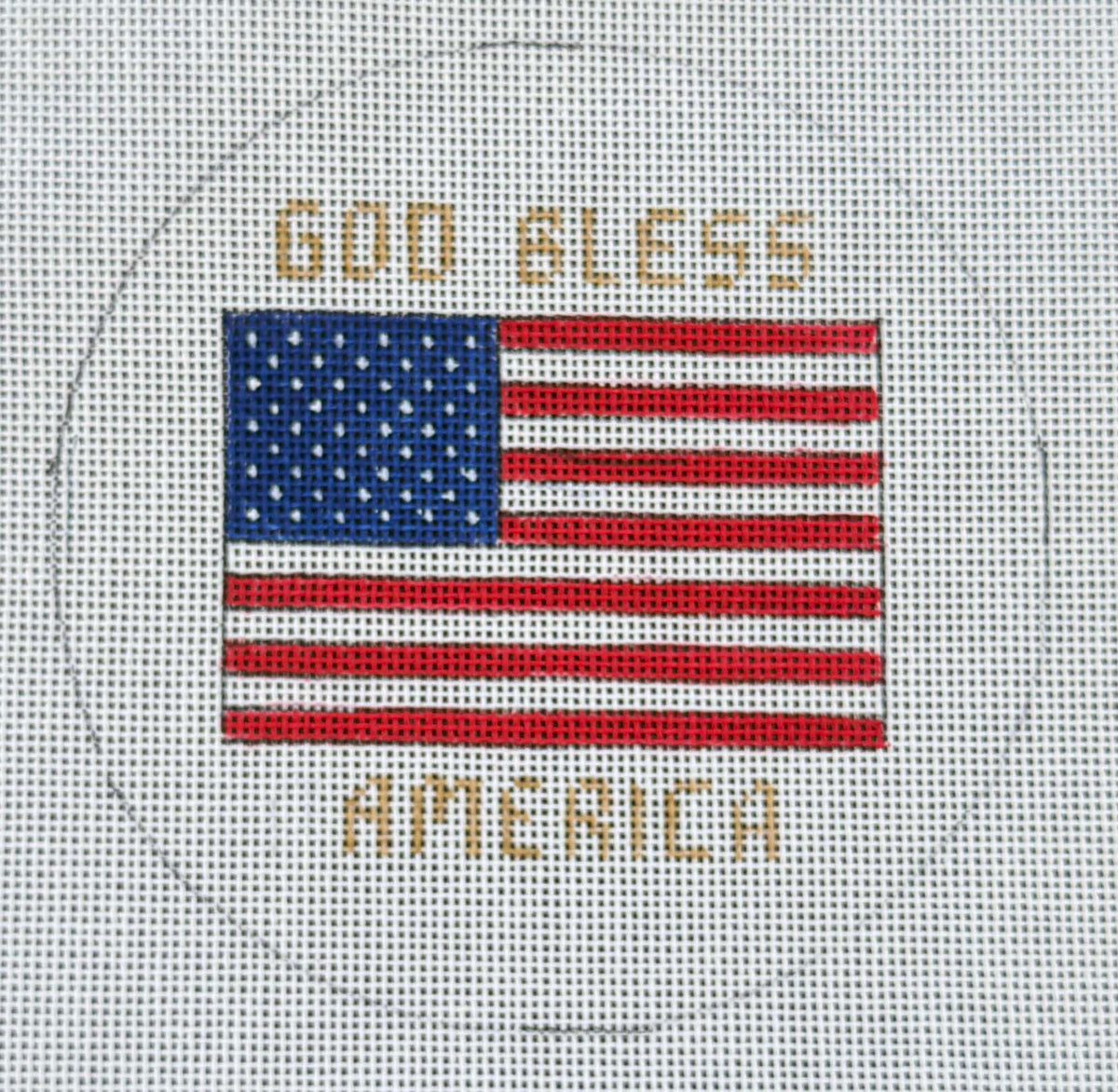 Vintage Canvas - God Bless America Round