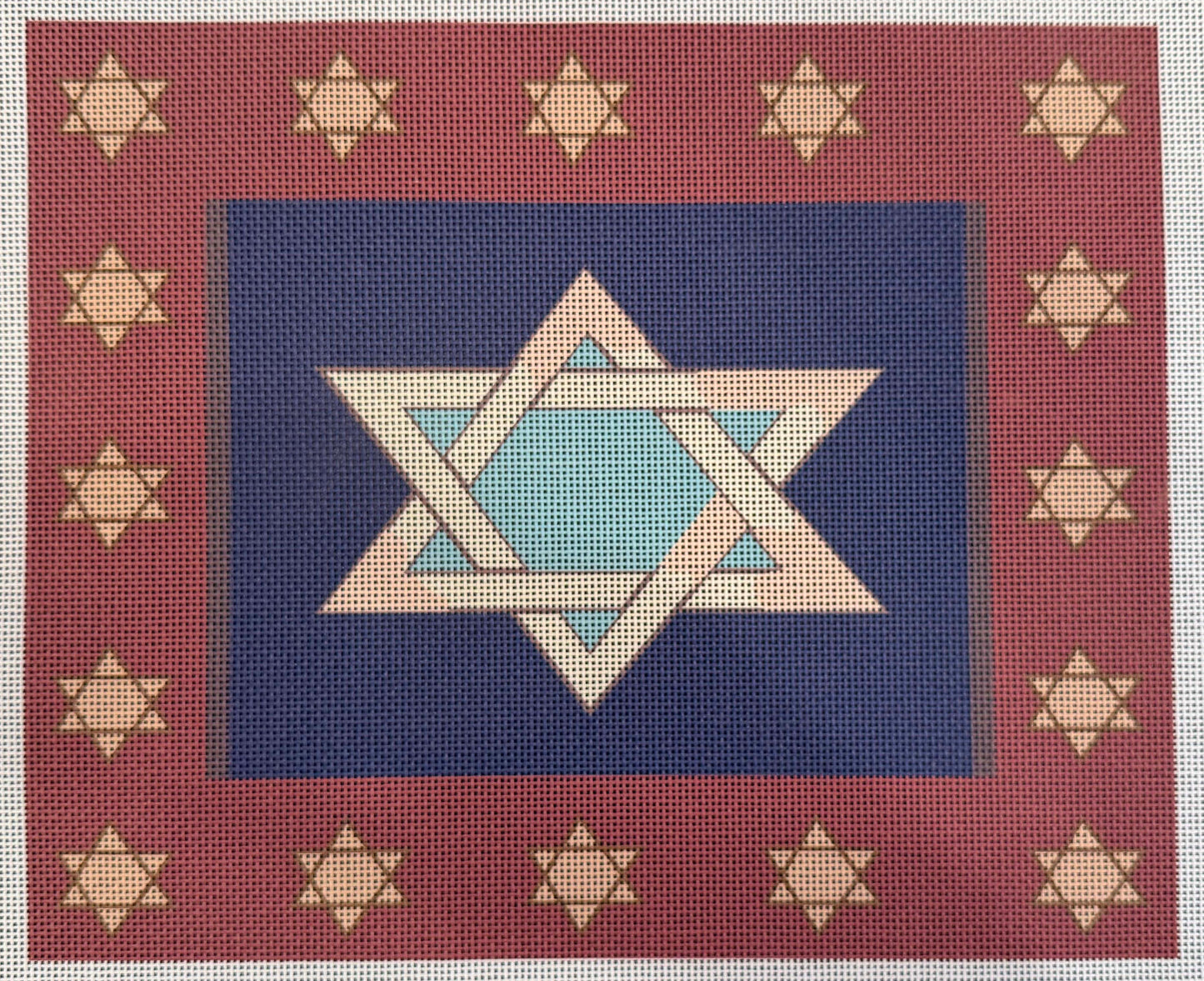 Gold Star with Turquoise Tallit - UV Printed
