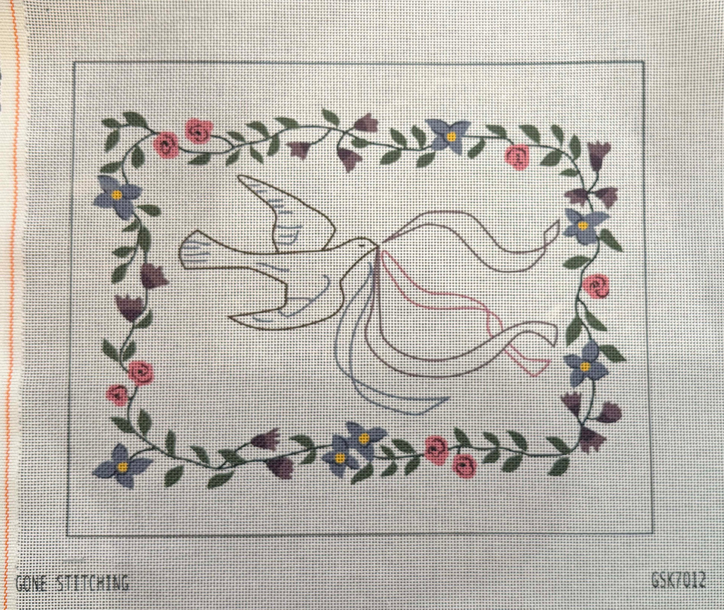 Dove and Flowers Tallit by Aviva - UV Printed