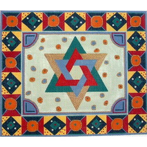 Entwined Stars of David Tallit