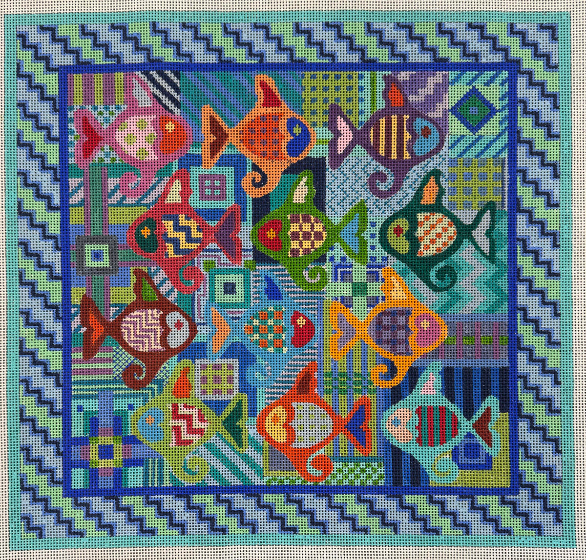 Vintage Canvas - Fish Fish FIsh