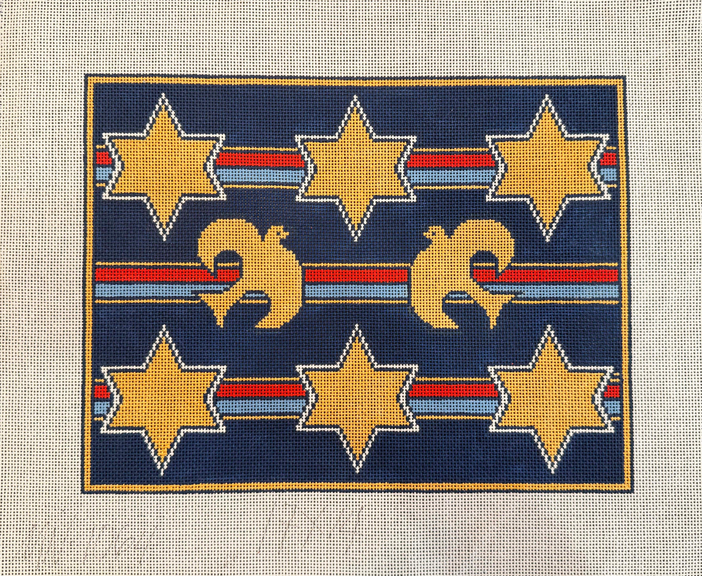 Golden doves and stars tallit