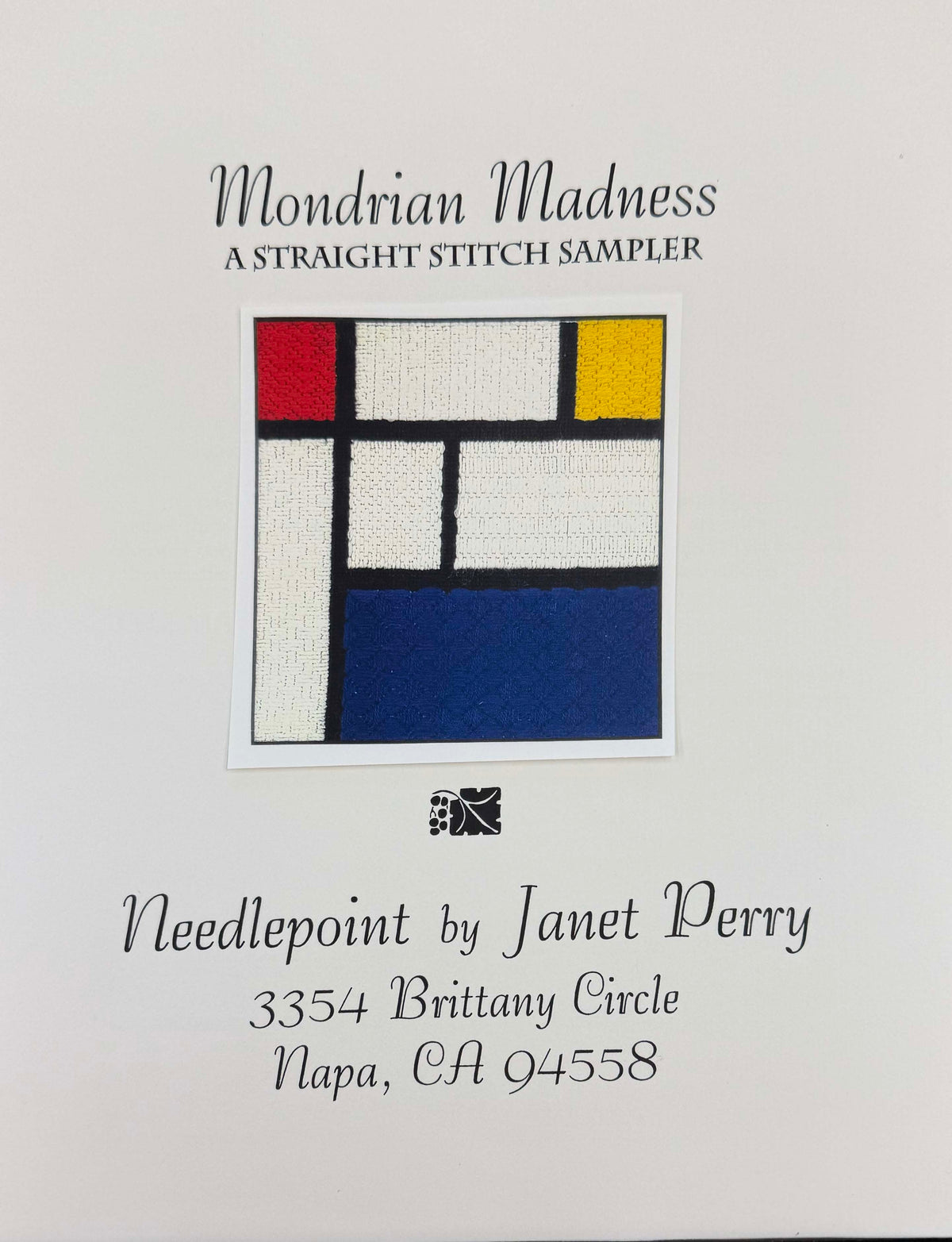 Mondrian Madness Sampler Stitch Guide by Janet Perry