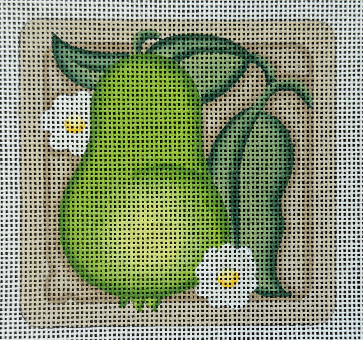 Vintage Canvas - A Pear and Flowers
