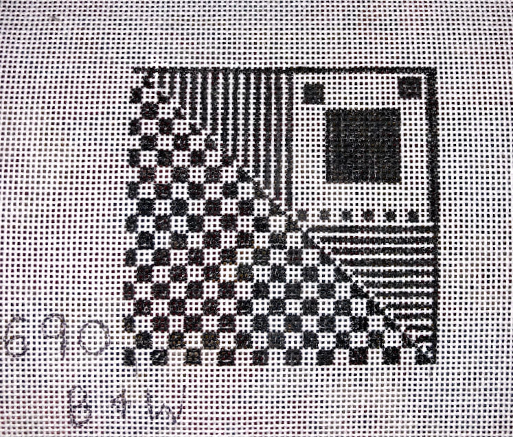 Black and White Geometric Canvas